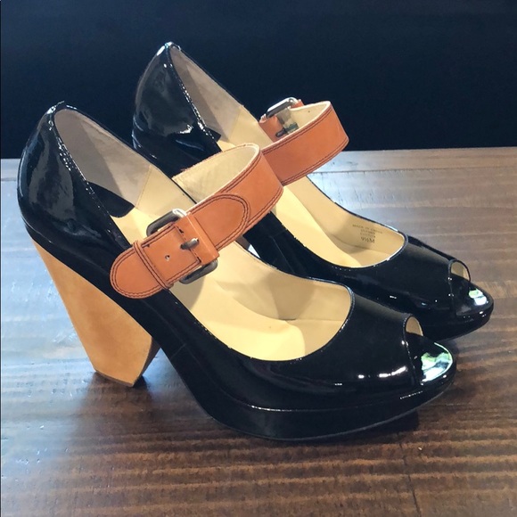 Max Studio Size 9 1/2 black Patent Leather Heels - Picture 3 of 8